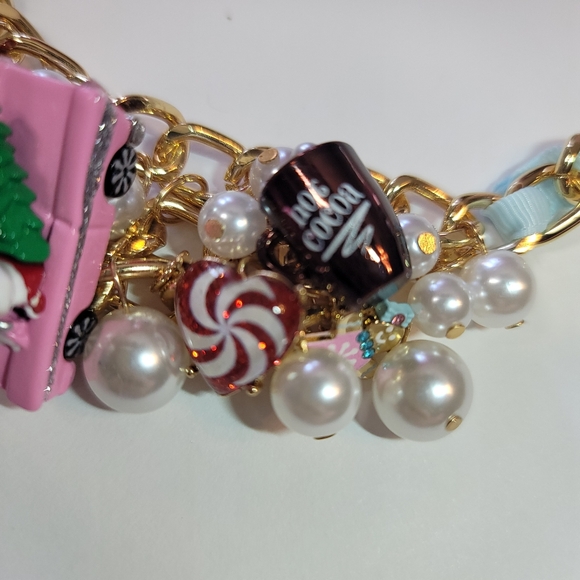 Betsey Johnson Jingle Bell Bling Bauble Charm Christmas Neclace AND Earrings - Picture 6 of 16
